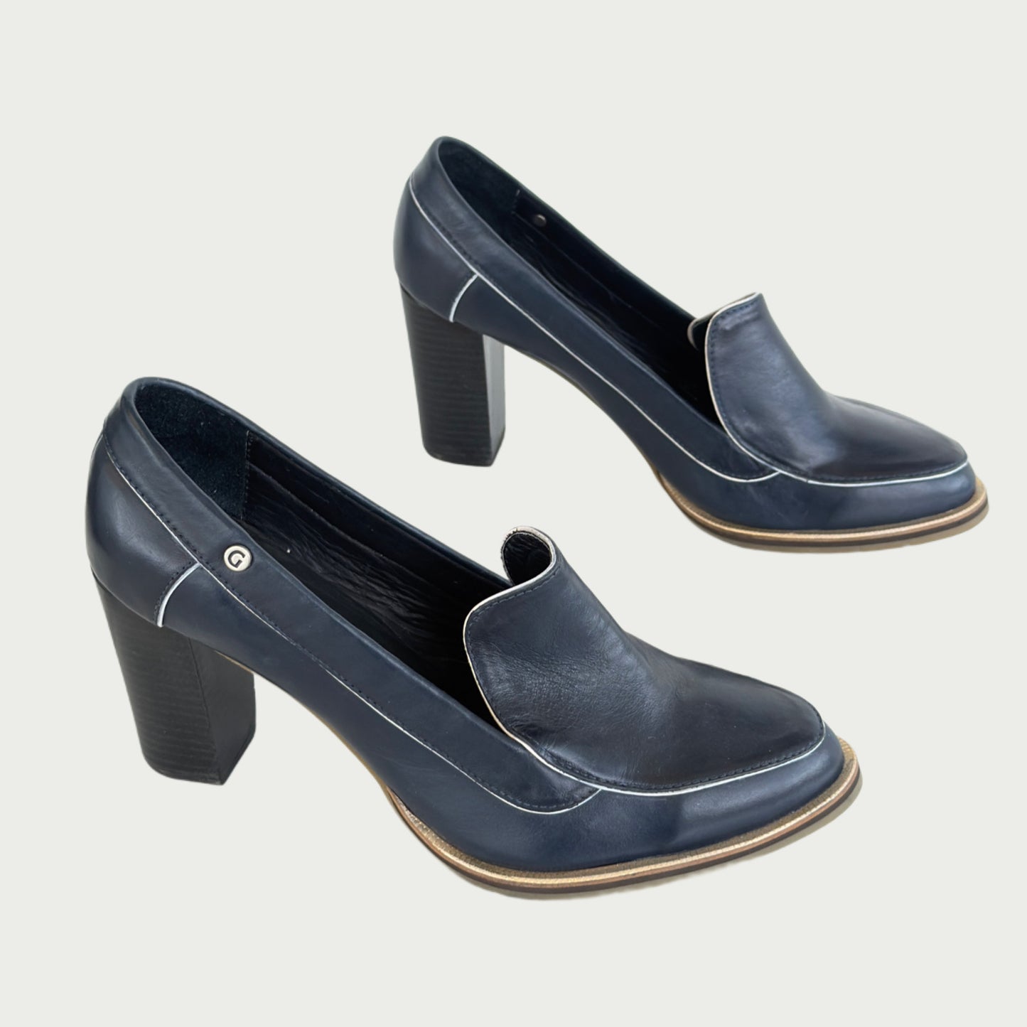 Tacones en cuero azul Ref: MOAAZ9