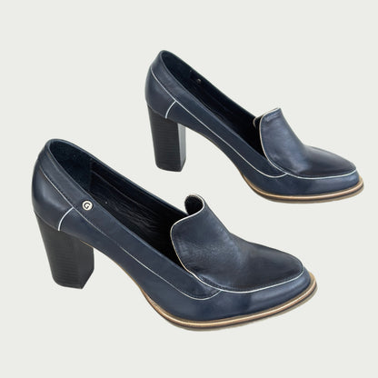 Tacones en cuero azul Ref: MOAAZ9