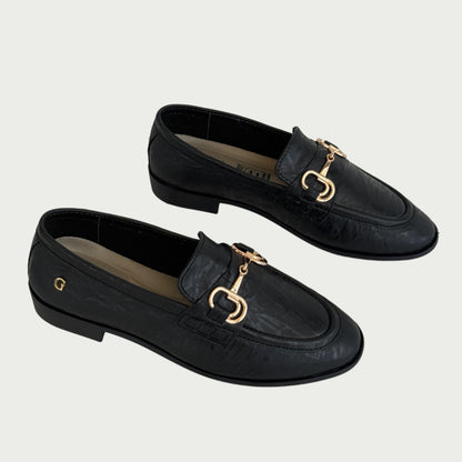 Mocasines en cuero negro Ref: ZARA