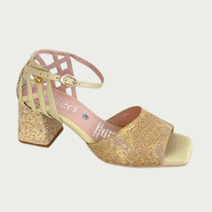 Sandalias en cuero folia amarillo ref: 6110NPAM5
