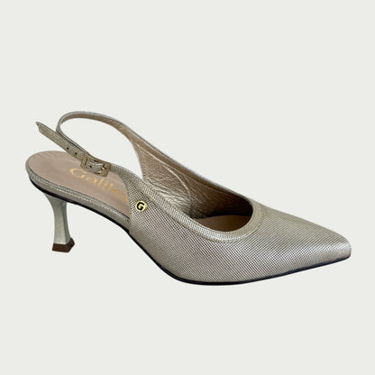 Tacones en cuero dorado Ref: PC74WPCH5