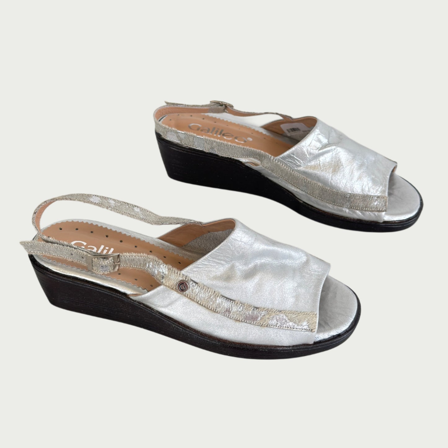 Sandalias en cuero plata Ref: 4133NPPL8