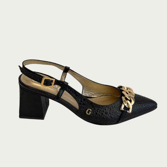 Zapatos en cuero negro Ref: 6288MPNG