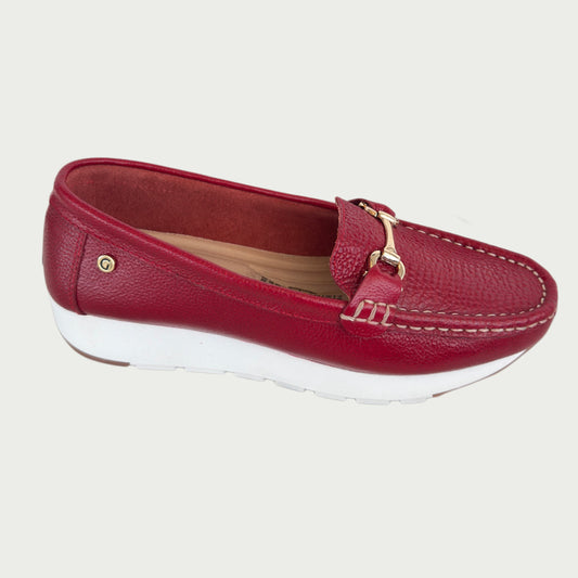Mocasines en cuero rojo Ref: MOCASAP