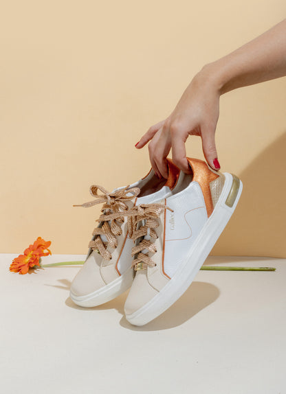 Tennis en cuero blanco x arena Ref: 5581WPBL