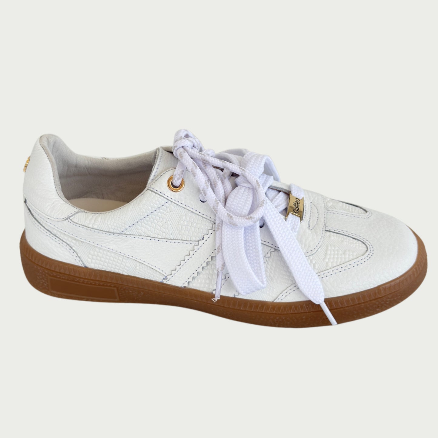 Tenis en cuero blanco Ref: 904ZPBLA