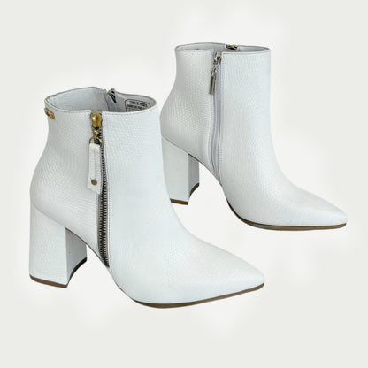 Botin en cuero blanco Ref:6398ZPBL4