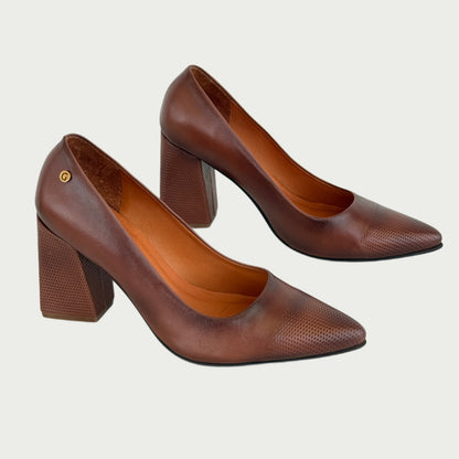 Zapatos en cuero coñac Ref: HEIMYWPTCO