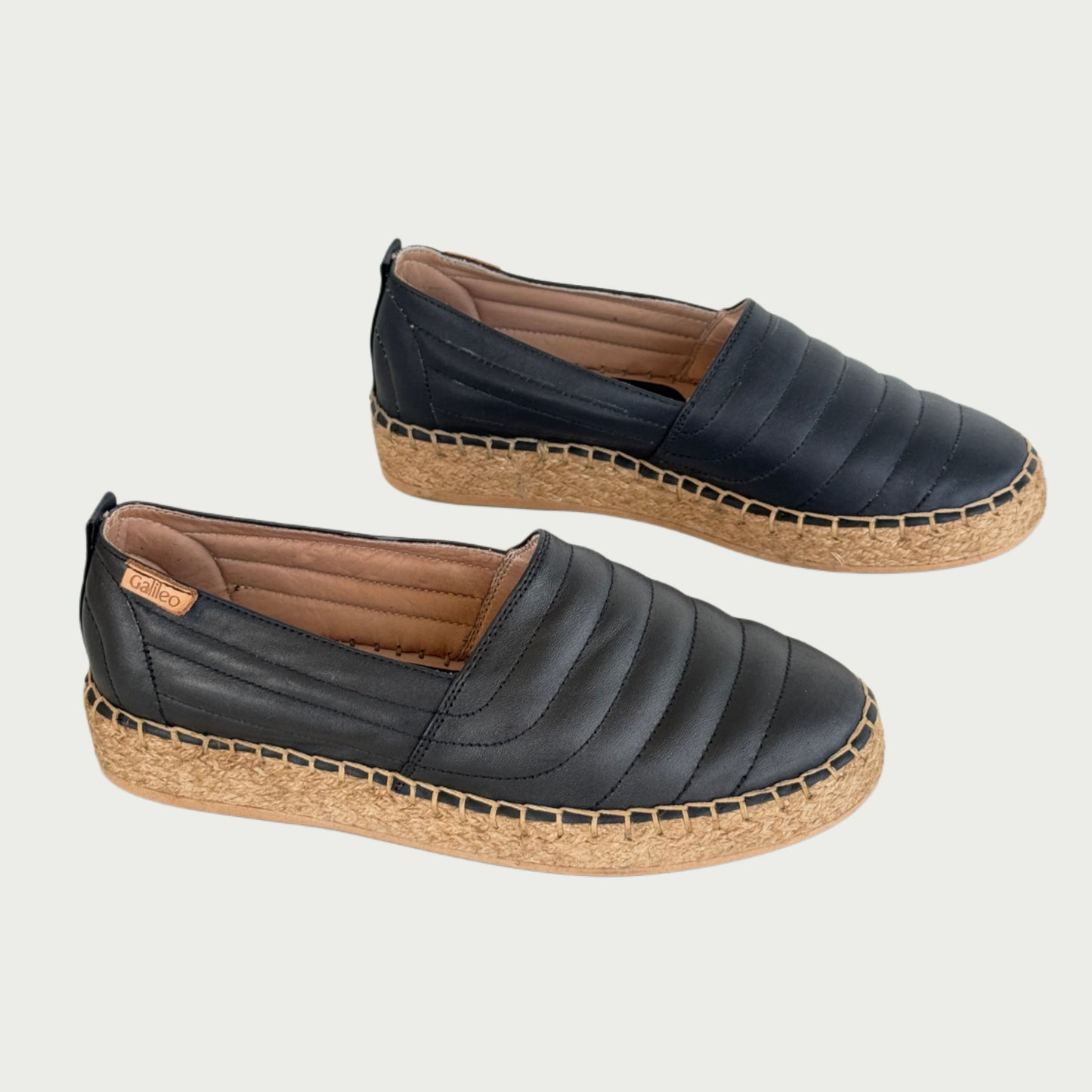 Espadrilas en cuero negro Ref: 4412ZPNG