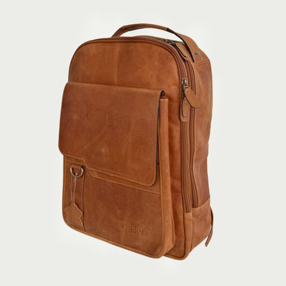 Morral en cuero vintage miel Ref: MO100