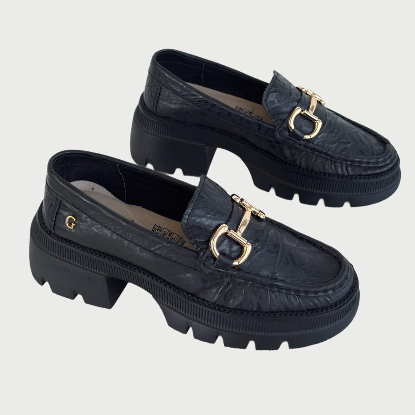 Mocasin en cuero negro Ref: 1002WPNG