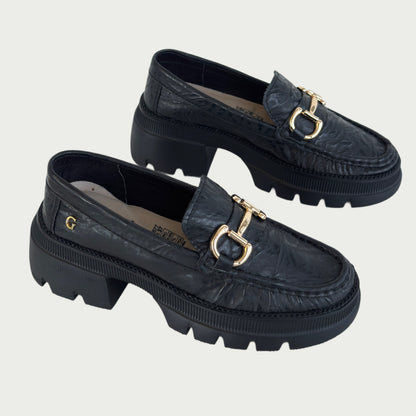 Mocasin en cuero negro Ref: 1002WPNG