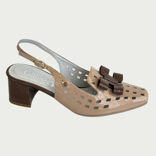 Zapatos en cuero charol nude Ref: 484WPNU