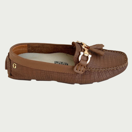 Mocasin cuero café Rf 400243MMPM