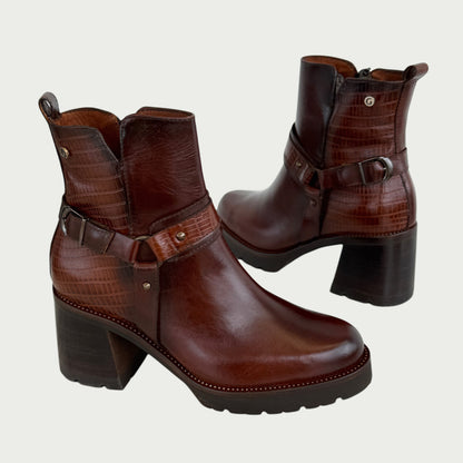 Botines en cuero tabaco Ref: 6488ZP