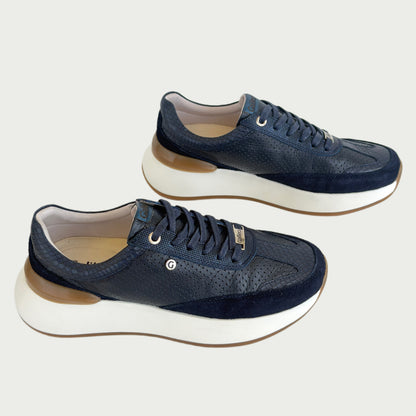 Tenis en cuero azul Ref: SD125