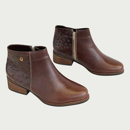 Botines en cuero cafe Ref: 819XPMA