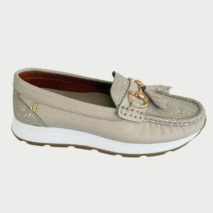 Mocasines en cuero beige Ref: 1002-43D
