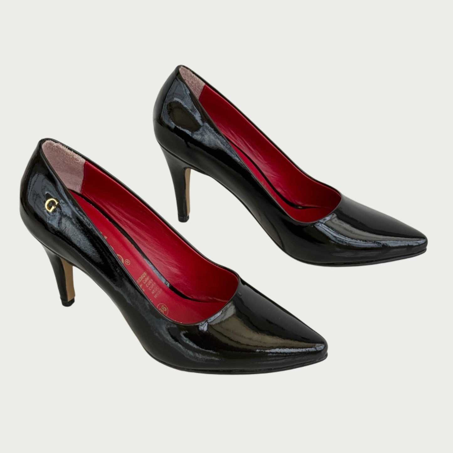 Stilettos en cuero charol negro Ref: 3400WPR