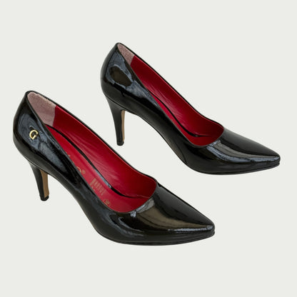 Stilettos en cuero charol negro Ref: 3400WPR