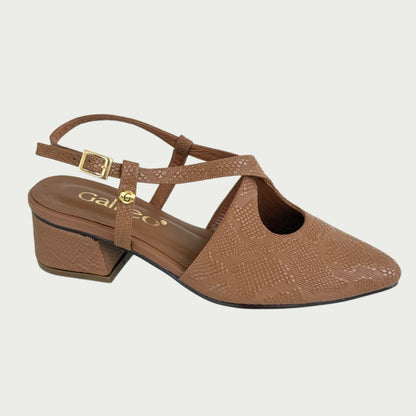 Zapatos en cuero miel Ref: PC108ZMI