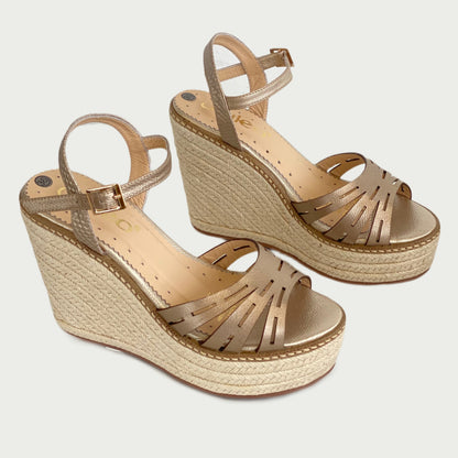 Sandalias en cuero bronce Ref: 9630NME
