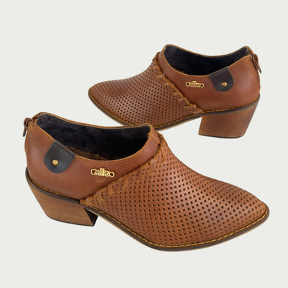 Botin en cuero miel Ref: GALIDZPMI
