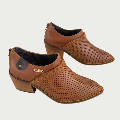 Botin en cuero miel Ref: GALIDZPMI