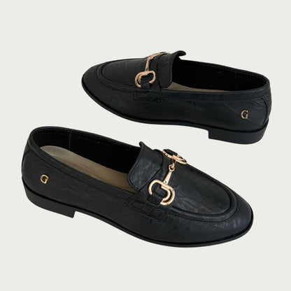 Mocasines en cuero negro Ref: ZARA