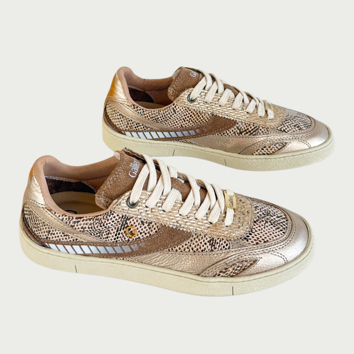 Tenis en cuero folia bronce Ref: Urban