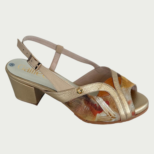 Sandalias en cuero dorado Ref: SA241XPO