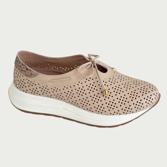 Tenis en cuero bambi nude Ref: T5162
