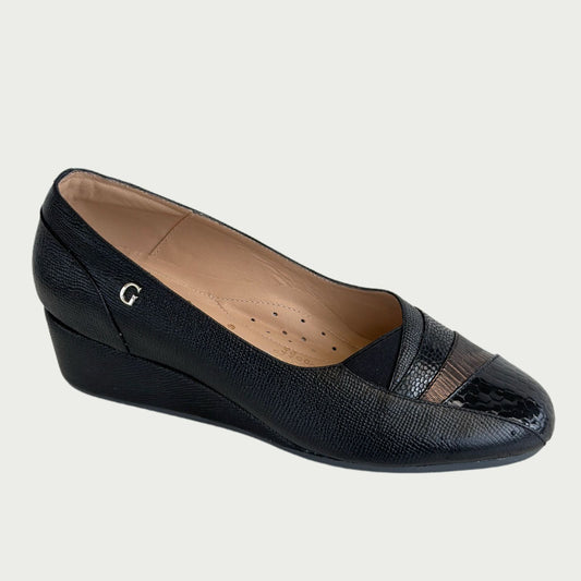 Zapato en cuero negro 1194XPNG