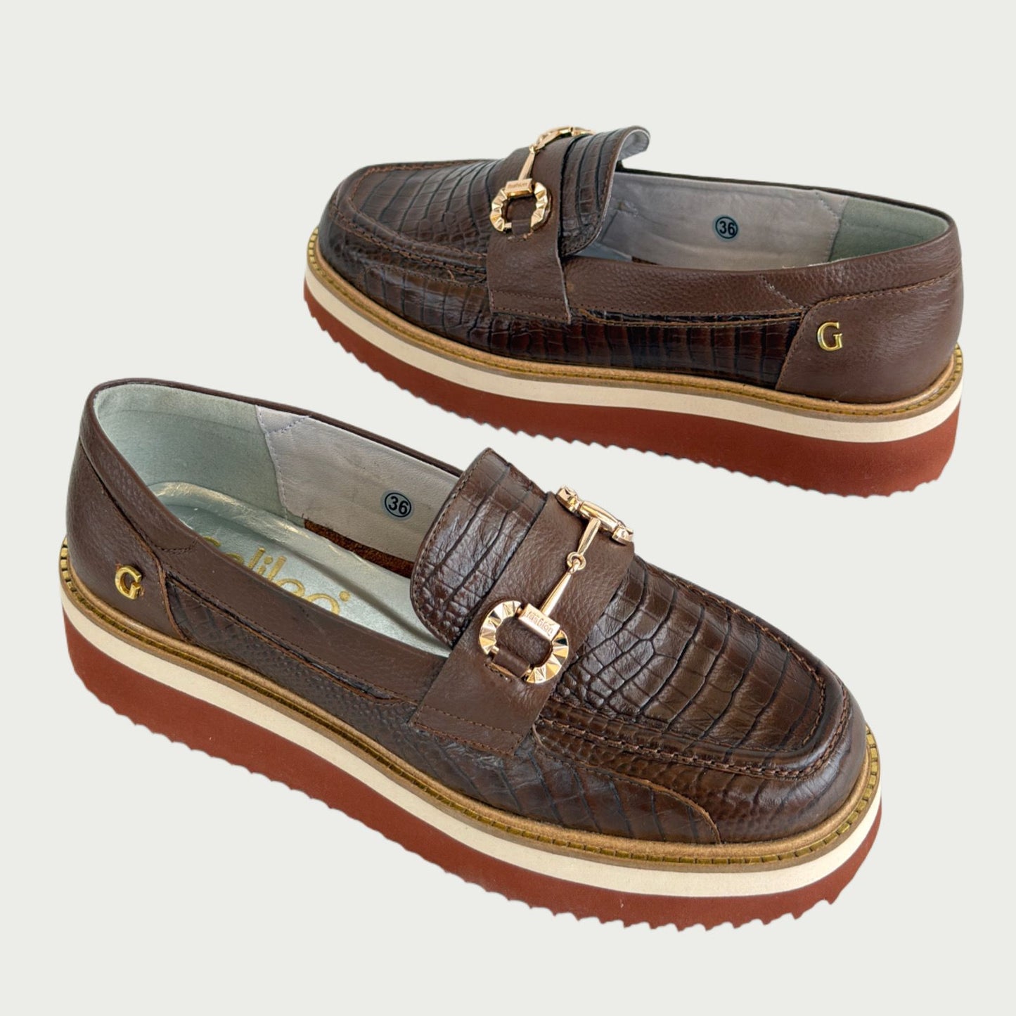 Mocasines en cuero café 6316XPC