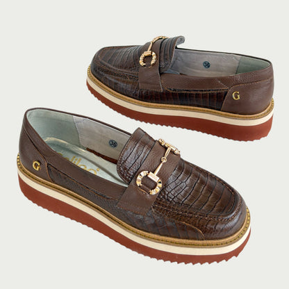 Mocasines en cuero café 6316XPC