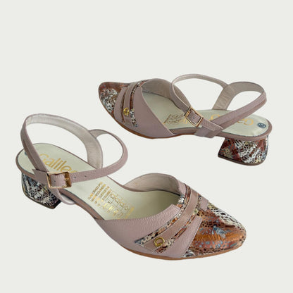 Zapatos en cuero taupe calido x folia Ref: ZB443XNU