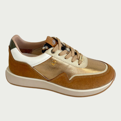 Tennis en cuero dorado x miel Ref: COMFOXPOR