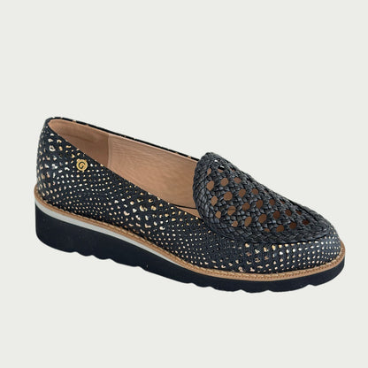 Mocasines en cuero negro x folia Ref: 084XPNGR