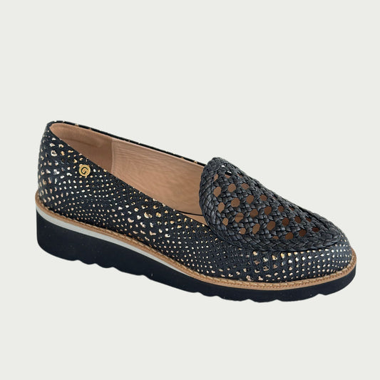 Mocasines en cuero negro x folia Ref: 084XPNGR