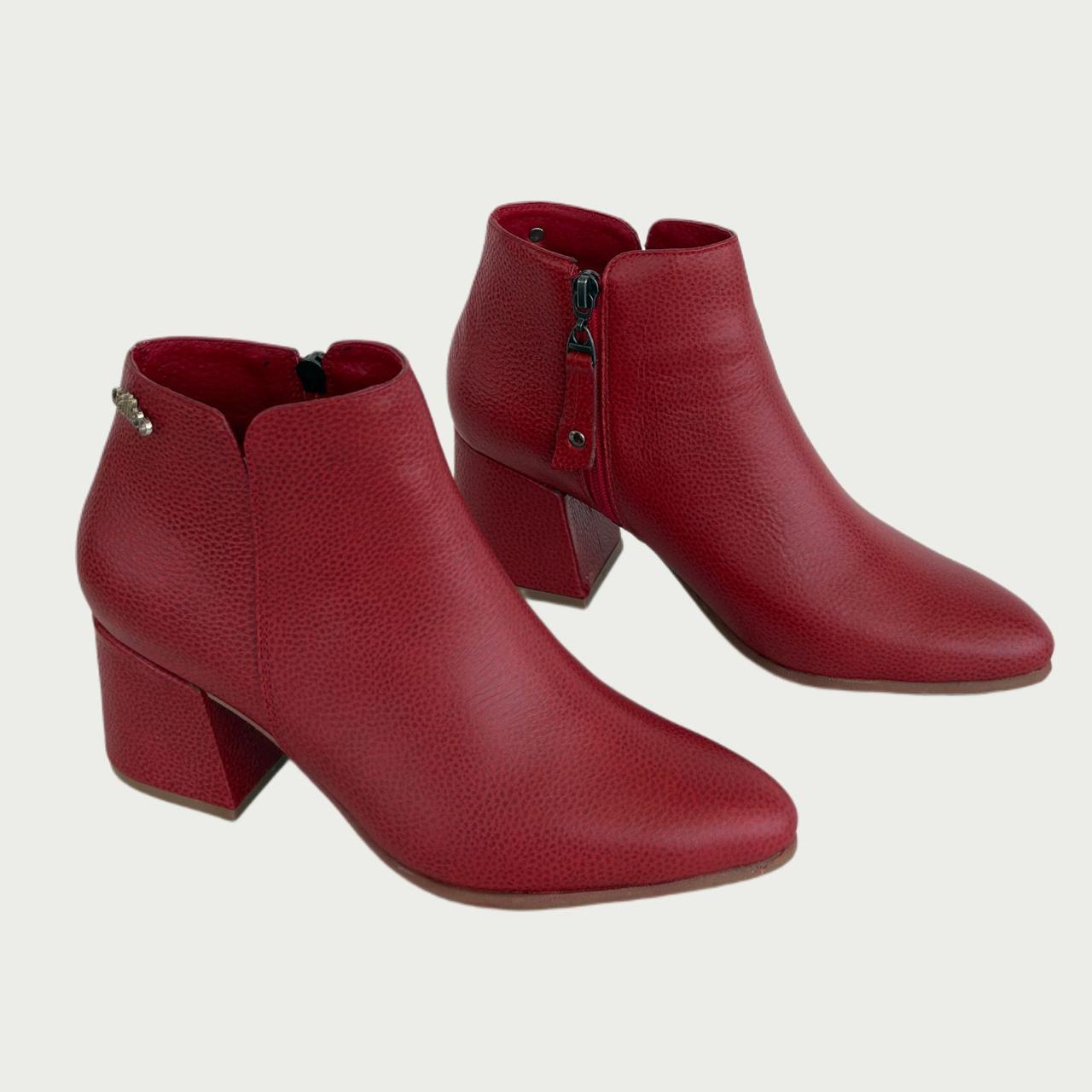 Botines en cuero rojo Ref: 6124XPRJ