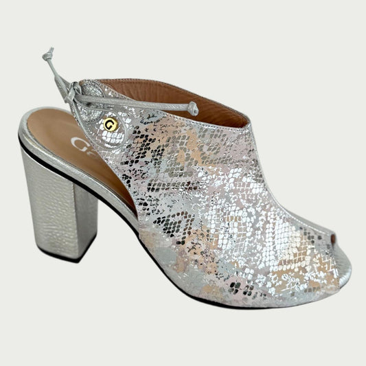 Sandalia en cuero plata x folia Ref: 9705XPPL