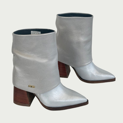 Bota texana en cuero plata Ref: 6393
