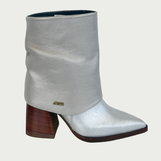 Bota texana en cuero plata Ref: 6393
