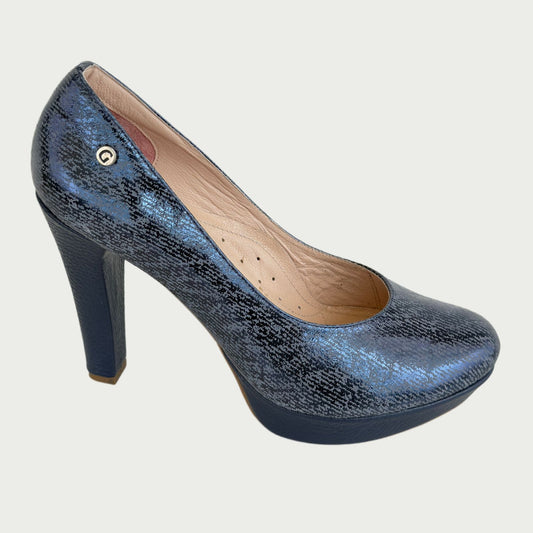 Zapatos en cuero azul x folia Ref: 8367NZ7
