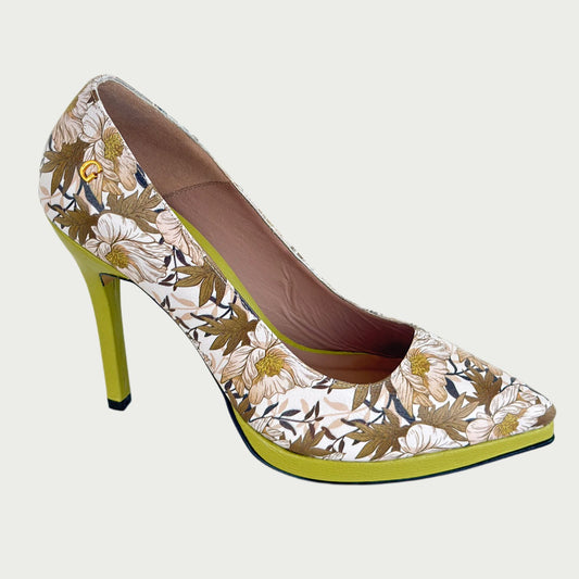 Stilettos en cuero verde manzana Ref: 6045NSMA39