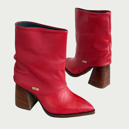 Bota texana en cuero rojo Ref: 6393XPRJ