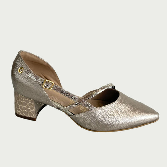 Zapatos en cuero bronzini oro Ref: 1157XPDO