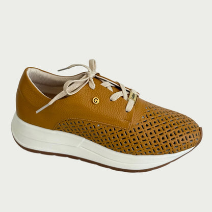 Tennis en cuero mostaza Ref: T5060