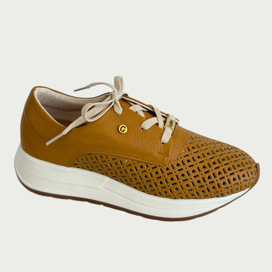 Tennis en cuero mostaza Ref: T5060