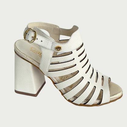 Sandalia en cuero beige x folia Ref: MOETNGB
